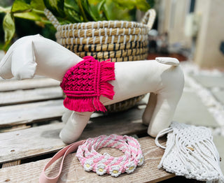 Classic Rose Red Macrame Bandana